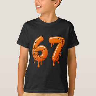 Basketball 67 Meme Funny Cool Slam Dunk For Boys K T-Shirt