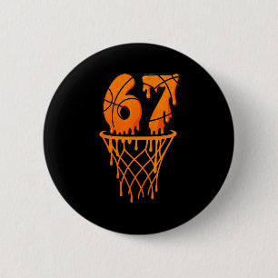 Basketball 67 Meme Funny Six Seven Gen Alpha Drip 6 Cm Round Badge