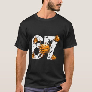 Basketball 67 Six Seven 6 7 Kids Funny Gen Alpha M T-Shirt