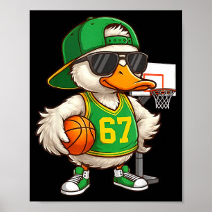 Basketball 67 Six Seven Funny Basketball Meme Drip Poster