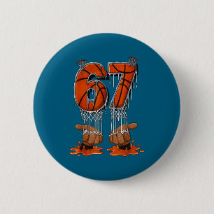 Basketball 67 Six Seven Funny Gen Alpha Meme Drip 6 Cm Round Badge