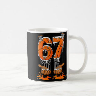 Basketball 67 Six Seven Funny Gen Alpha Meme Drip  Coffee Mug