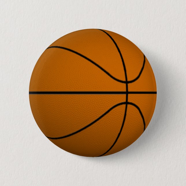 Basketball 6 Cm Round Badge (Front)