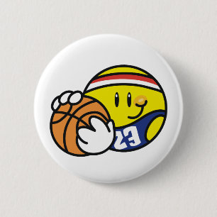 Basketball 6 Cm Round Badge