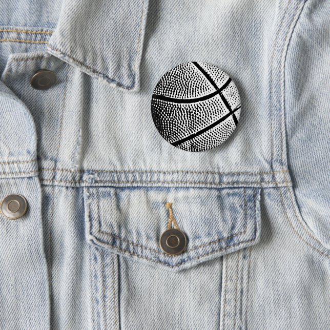 Basketball 6 Cm Round Badge (In Situ)