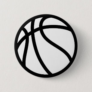 BASKETBALL 6 CM ROUND BADGE
