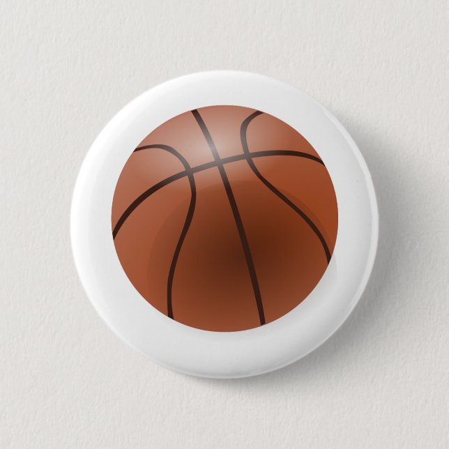 Basketball 6 Cm Round Badge (Front)