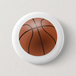 Basketball 6 Cm Round Badge