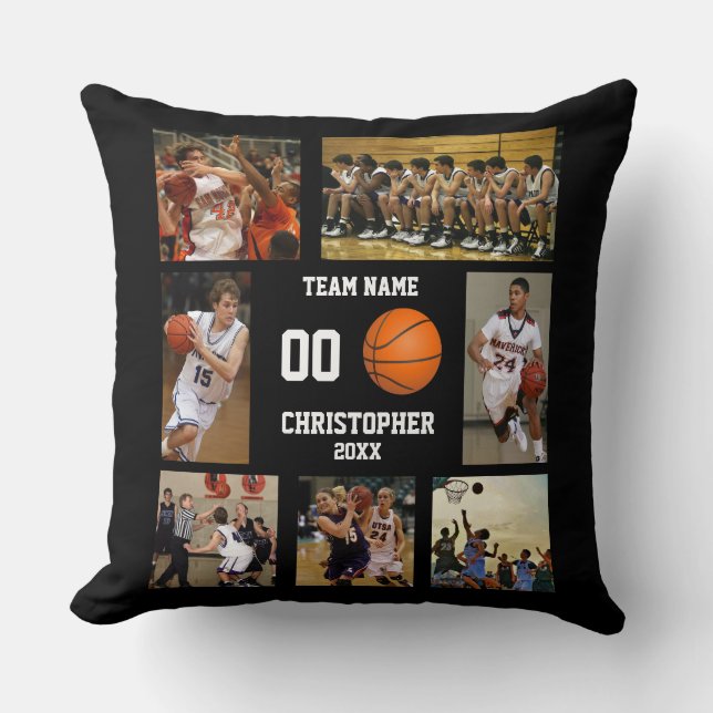 Basketball 7 photo collage cushion (Front)