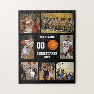 Basketball 7 Team Photo Collage Jigsaw Puzzle