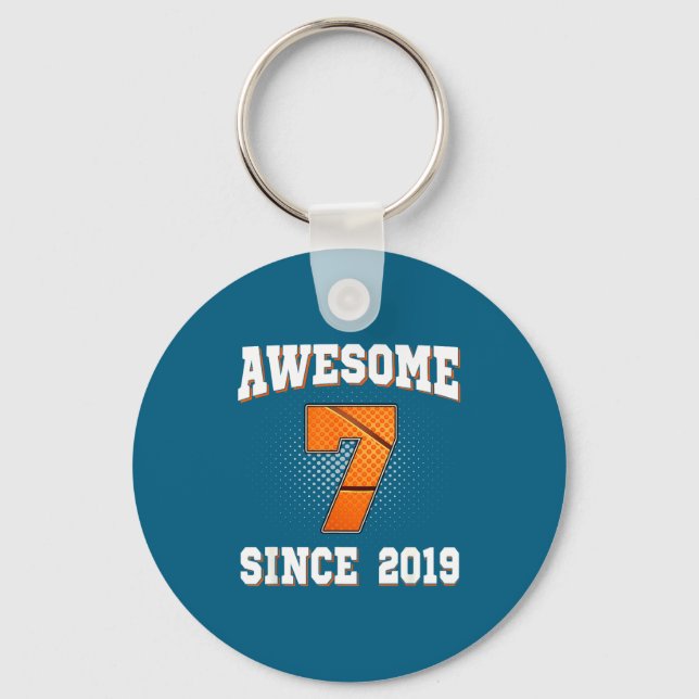 Basketball 7th 2019 7 Old Years Since Humor Key Ring (Front)