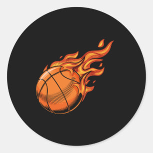 Basketball 8 classic round sticker