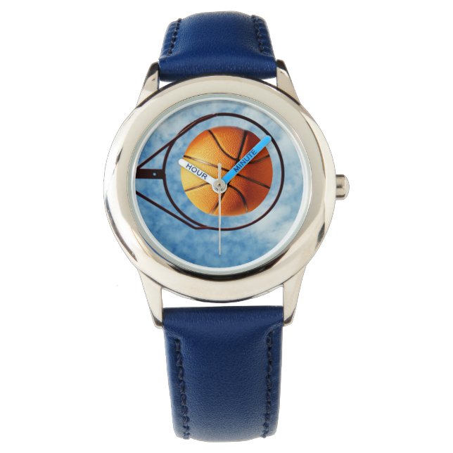 Basketball Above Basketball Ring, Watch (Front)