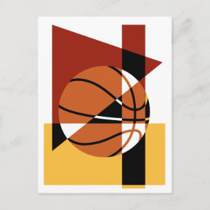 Basketball Abstract Postcard