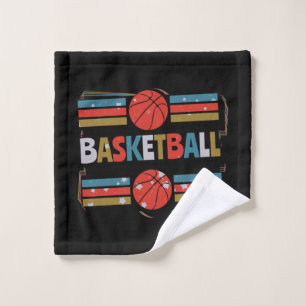 Basketball Abstract Word Art - Minimalist Wash Cloth