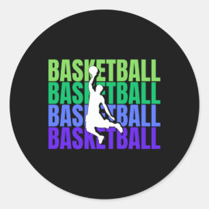 Basketball Active Classic Round Sticker