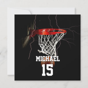 Basketball Add Your Name & Number Card