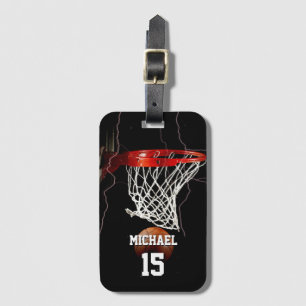 Basketball Add Your Name & Number Luggage Tag