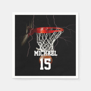 Basketball Add Your Name & Number Napkin