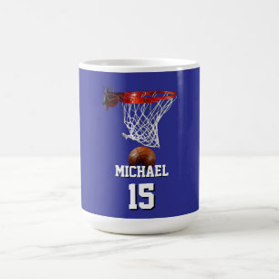 Basketball Add Your Name & Number Pop Art Coffee Mug