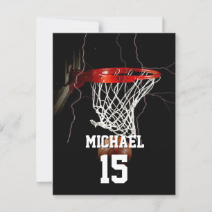 Basketball Add Your Name & Number Postcard