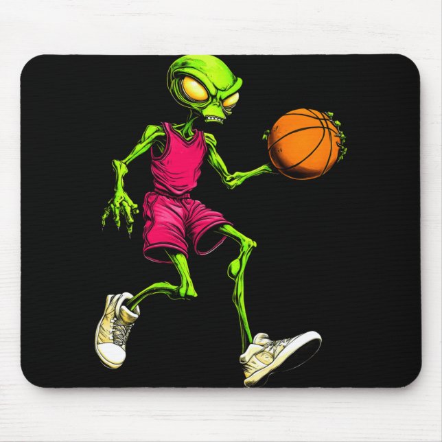 Basketball Aliens Long Sleeve  Mouse Mat (Front)
