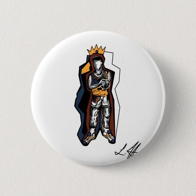 Basketball Allstar 6 Cm Round Badge (Front)