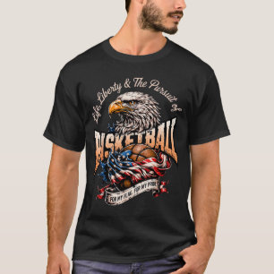 Basketball American Flag Basketball Patriotic USA T-Shirt