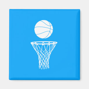 Basketball and Hoop Magnet Blue