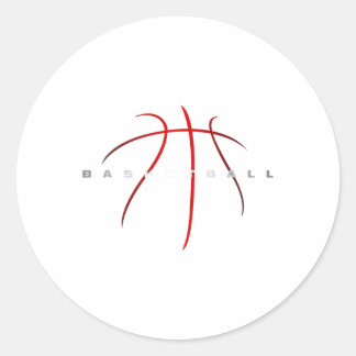 Basketball Apparel - Basketbal Art Classic Round Sticker