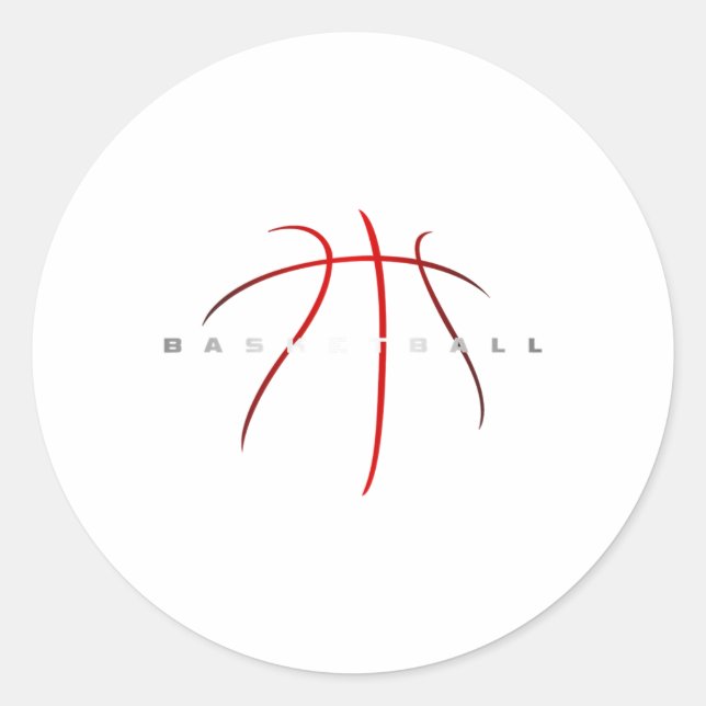 Basketball Apparel - Basketbal Art  Classic Round Sticker (Front)