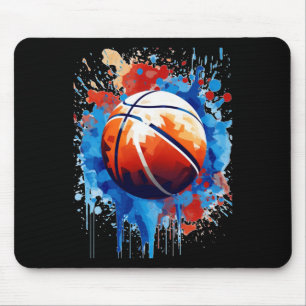 Basketball Art Poster Graphic  Mouse Mat