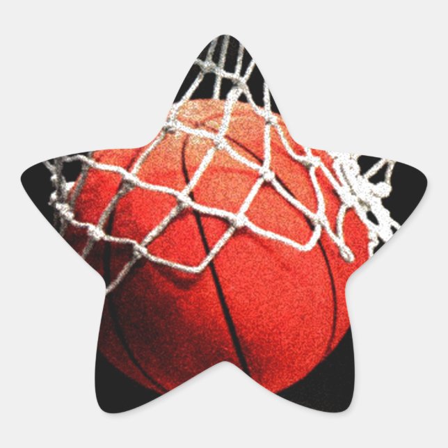 Basketball Art Star Sticker (Front)