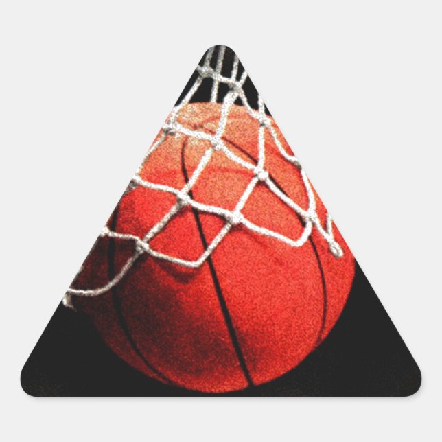 Basketball Art Triangle Sticker (Front)