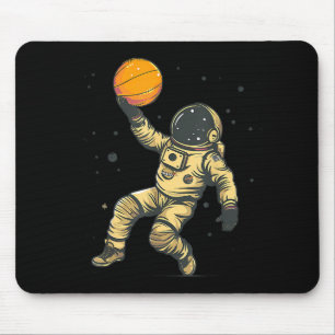 Basketball Artwork Basketball Lover Astronaut Bbal Mouse Mat