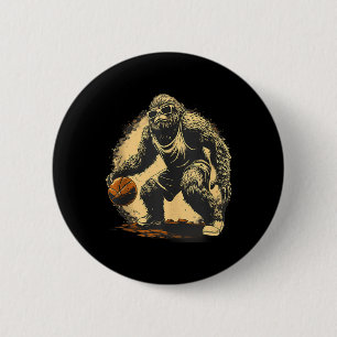 Basketball Artwork Basketball Lover Drawing Gorill 6 Cm Round Badge
