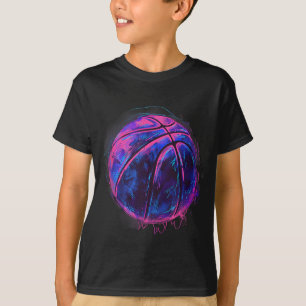 Basketball Artwork Basketball Lover Drawing Waterc T-Shirt