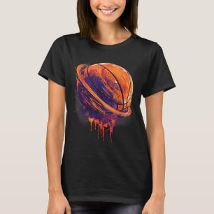 Basketball Artwork Basketball Lover Planet Waterco T-Shirt