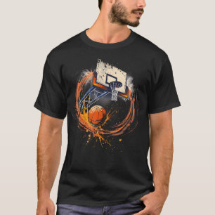 Basketball Artwork Basketball Lover Splash Basketb T-Shirt