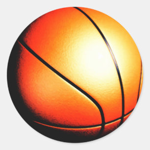 Basketball Artwork Classic Round Sticker