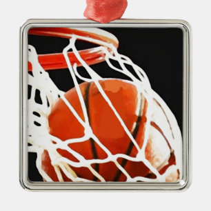 Basketball Artwork Metal Tree Decoration