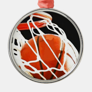 Basketball Artwork Metal Tree Decoration