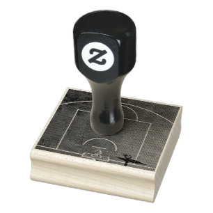 Basketball Artwork Rubber Stamp