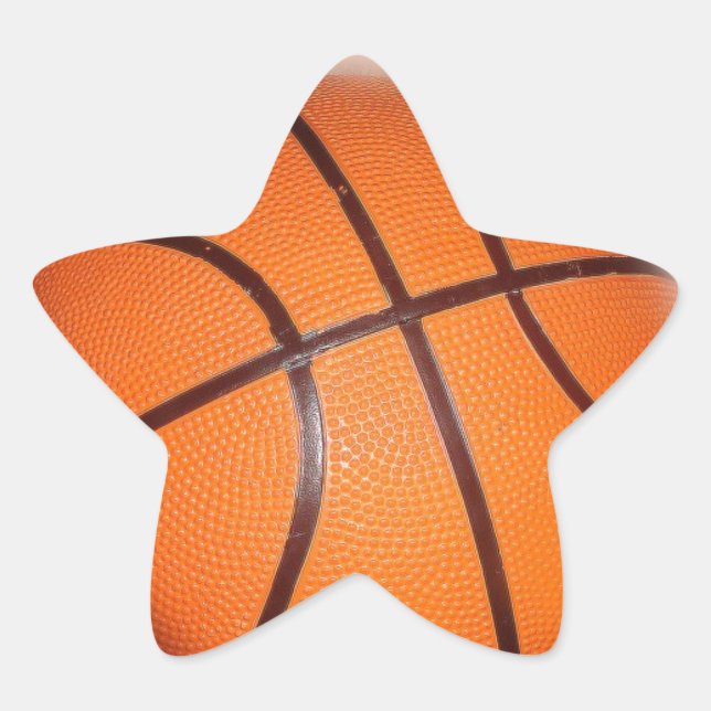Basketball Artwork Star Sticker (Front)