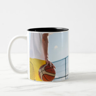 Basketball Artwork Two-Tone Coffee Mug