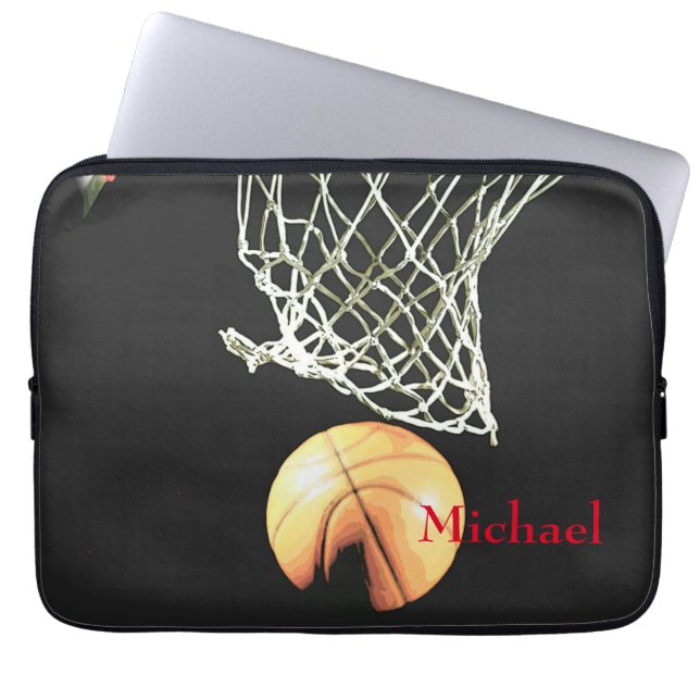 Basketball Artwork Your Name  Laptop Sleeve (Front)