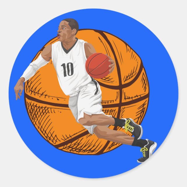 Basketball Attitude  Classic Round Sticker (Front)