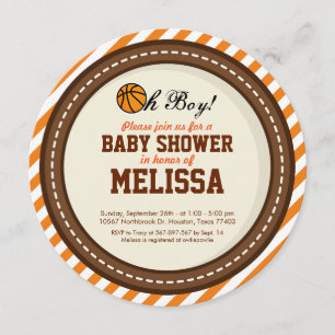Basketball Baby Shower Invitation
