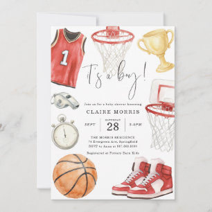 Basketball Baby Shower Invitation