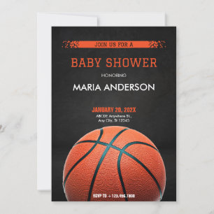 Basketball Baby Shower  Invitation